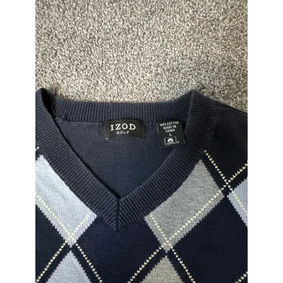 Izod Golf Navy Blue Sweater - Picture 2 of 7